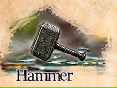 [MDGSKS0341] Player Token Grey/Black Color Hammer In Metal Alloy