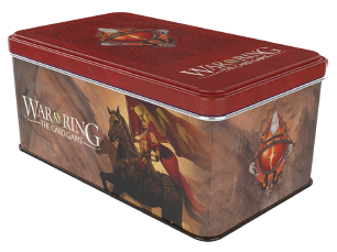 [AGSWOTR156] War of the Ring Card Game Shadow Card Box and Sleeves Red Bannerman