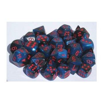 [CHX26458] RPG Dice Sets Gemini 7 Black-Starlight/red Polyhedral 7-Die Set