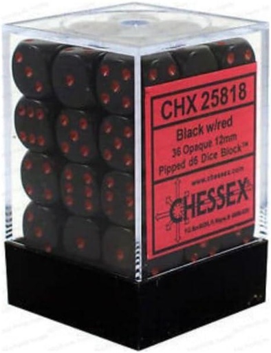[CHX25818] Chessex Opaque Pastel Yellow/Black 12mm D6 (36)