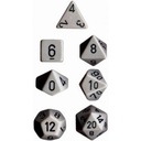 Chessex Opaque Polyhedral 7-Die Sets - Grey w/black