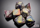 Gemini Mini-Polyhedral Black-Pink/white 7-Die Set