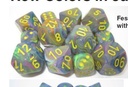 Dice Sets Menagerie 8 Festive Rio/Yellow Poly d10 Set (10)
