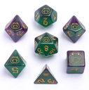 Bog Frog Round Edged Dice Set Glow in the dark-Gold (7)