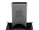 Fold Up Leather Dice Tower Black