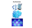 Borealis Polyhedral Sky Blue/white 7-Die Set