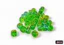 Gemini 12mm d6 Plasma Green-Teal/orange Luminary Dice Block (36)