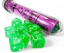 Lab Dice 9 Nebula Gelatinous/White Polyhedral Set (7+1)