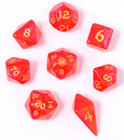 Hymgho 8 Piece RPG Dice Set Fireball