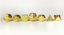 10MM Mini Metal RPG Gold Dice Set (7)