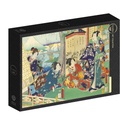 Utagawa Kunichika - Prince Genji Visiting a Residence Overlooking Mount Fuji (1000pc)