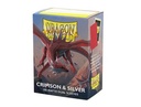 Dragon Shield Standard Sleeves - Dual Matte Crimson & Silver