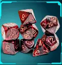Lab Dice Lustrous Gothic/Copper Polyhedral Set (7+1)
